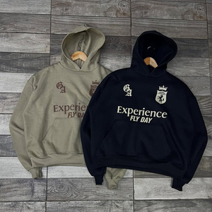 Sweat-shirts à capuche surdimensionnés en coton 100% tricoté, poids lourd 350g, qualité de luxe, impression personnalisée, streetwear, unisexe - Product Image 1