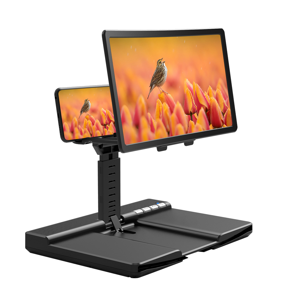 Изогнутый увеличительный экран 12 дюймов для мобильного телефона, HD Телескопический увеличительный экран с регулируемой высотой, увеличитель экрана