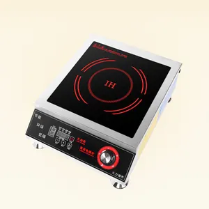 Suministro de fábrica, buen precio, placa de cocción individual de alta calidad, Cocina de Inducción comercial de 5000 vatios, carcasa de Metal de acero inoxidable, dos perillas - Product Image 1