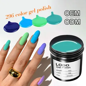 Hema Free Gel Polish Nail Supplier New Arrival Gel Polish Oem 296 Colors 1kg Nail Gel Polish Nail UV Bulk Sale