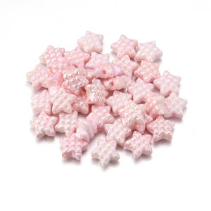 ลูกปัดรูปดาวห้าแฉกเคลือบด้วยไฟฟ้าทำจากอะคริลิค UV อุปกรณ์ DIY - Product Image 3