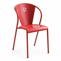 Chaise de salle à manger en fer de style minimaliste moderne, design ajouré ; Chaise de bistrot décontractée pour café, jardin/terrasse extérieur