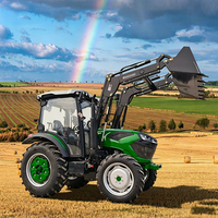 Tracteur agricole miniature à 4 roues motrices automatique à haute efficacité avec moteur diesel et pompe, machine agricole multifonctionnelle