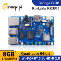Orange Pi 3B 2GB 4GB 8GB RAM Rockchip RK3566 Mini PC Quad-Core 64-bit WiFi + BLE Gigabit Computadora de placa única Orange Pi 3 Modelo B