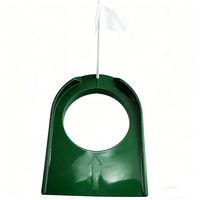Mini tapis de golf avec drapeau noir et trou, vert portable pour la pratique intérieure/extérieure pour le bureau et la maison, aide à l'entraînement au golf