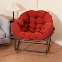 Danlong moderne surdimensionné extérieur Papasan chaise berçante coussin doux confortable Patio oeuf chaise corde salon bascule fer cadre balcon
