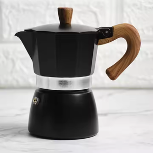 OEM portátil Espresso cafetera de aluminio 150ml/300ml Moka Pot Stock Metal Cafetera Stovetop <span class=keywords><strong>Mocha</strong></span> <span class=keywords><strong>Maker</strong></span> - Product Image 3