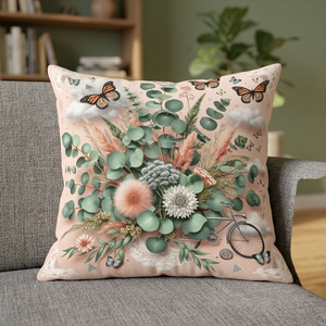 Cojines Decorativos de Lujo con Diseño Floral, de Lunares y Rayas |   Cojines de Sofá de Algodón de Estilo Moderno, Lavables, Ecológicos y Personalizables - Product Image 1