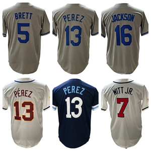Wholesale 2026 Hot Sale Stitched American Baseball Jersey Kansas City 7 Bobby Witt Jr. 13 Salvador <strong>Perez</strong> 16 Bo Jackson 5 Brett - Product Image 3