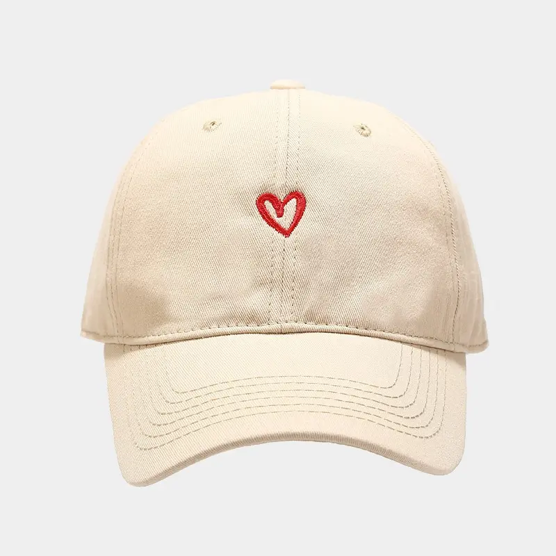 Cappello e berretto da papà australiano Unisex con Logo a forma di cuore con ricamo personalizzato di nuova moda con ricamo