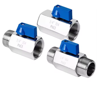Vanne à bille miniature hygiénique en acier inoxydable SS3016/304 1/4\" NPT Pn63, filetage femelle-femelle F/F