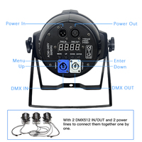 Projecteur LED Par Slim 54*3W Pleine Couleur IP33 avec Contrôle Sonore pour KTV, Mariages, Studios de Danse, Éclairage d'Ambiance