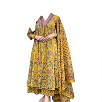 Dernier modèle de Salwar Kameez traditionnel pour femme, en rayonne lourde, avec dupatta imprimée en Chanderi, disponible en grandes tailles, idéal pour les mariages.