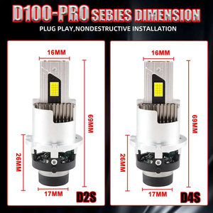 D4 D2 <span class=keywords><strong>Led</strong></span> xe đèn pha Bóng đèn 2 cái nâng cấp 35 wát <span class=keywords><strong>LED</strong></span> ánh sáng D2S loạt 6000K điều kiện mới có thể thay thế HID Xenon bóng đèn cho xe hơi - Product Image 6