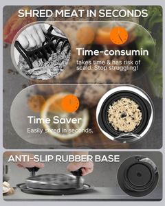 Upgraded <b>Meat</b> Shredder With Transparent Lid New Arrival Chicken Breast Shredder With Detachable Plate - Product Image 4