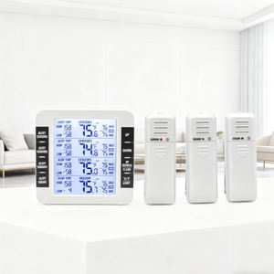 ワイヤレスデジタルLCDバックライトプラスチック冷凍庫冷蔵庫温度計温度3センサー可聴アラームキッチン家庭用 - Product Image 1