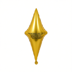 Globos Estrella Dorada Grandes de Aluminio con Diseño de Explosión Estelar Mágica para Decoraciones de Bodas y Aniversarios - Product Image 1