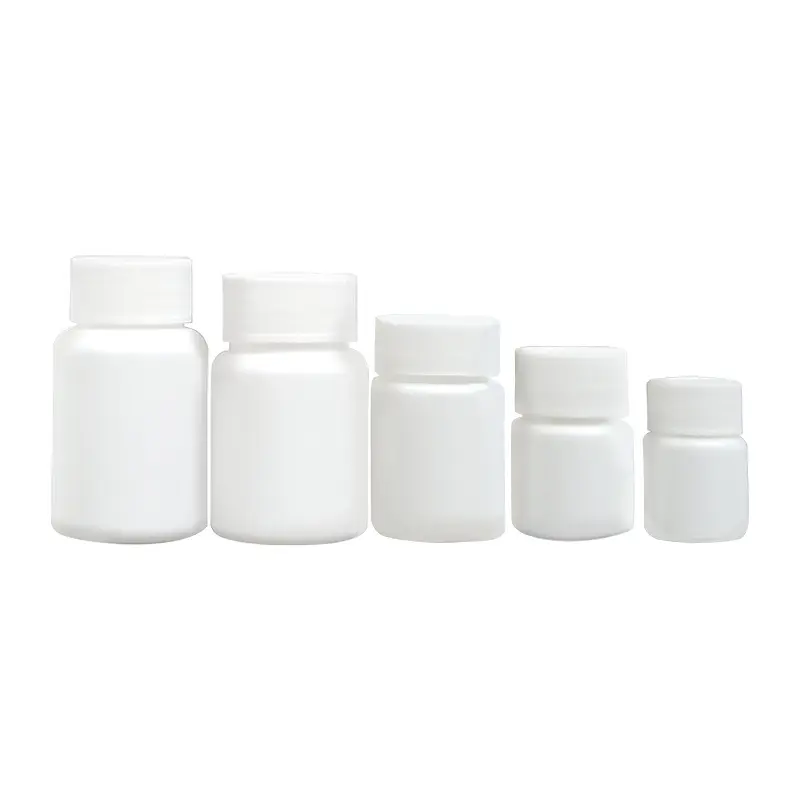 Hot Sell Medicine Tablet Capsule Pill White Food Grade Plastic Package Storage Container Bottle