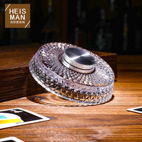 Verre à whisky rotatif à base lourde, rotation à 360 degrés, en cristal, excellent cadeau pour homme, papa, mari