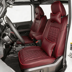 Funda de Asiento Personalizada para <span class=keywords><strong>Jeep</strong></span> Wrangler JL 2018-2024, Cuero Nappa de Lujo, Malla Transpirable, Impermeable, Juego Completo, Fabricante - Product Image 4