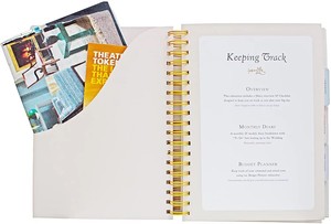 Agenda de Bodas <span class=keywords><strong>con</strong></span> Espiral y Separadores <span class=keywords><strong>con</strong></span> Pestañas, Cubierta <span class=keywords><strong>con</strong></span> Lámina Dorada, Organizador de Bodas <span class=keywords><strong>con</strong></span> Presupuesto, Preparación para Bodas - Product Image 2