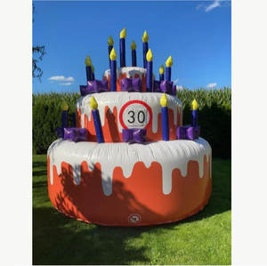 Hermosa muñeca inflable de 3,5 metros de altura con brazos levantados, chupete en la boca y babero <span class=keywords><strong>para</strong></span> niño o niña modelo de bebé inflable - Product Image 2