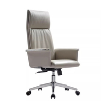 Chaise de bureau exécutive ergonomique en cuir Boss - Design moderne, hauteur réglable, chaise pivotante confortable pour la maison ou le bureau