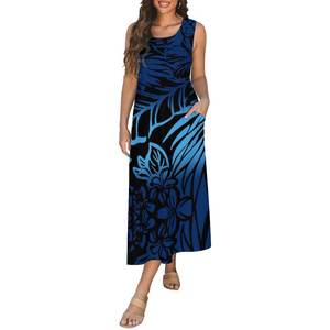 Vestido Chaleco con Bolsillos para Mujer, Diseño Personalizado Más Vendido, Vestidos sin Mangas con Cuello Redondo Estampados de Nueva Zelanda, Vestido con Diseño Hawaiano - Product Image 1