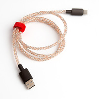 Cable DE DATOS USB C luminoso RGB de 66W, 6A, carga rápida, chaqueta de nailon de cobre puro, teléfono móvil inteligente, ordenador, Cable de luz de respiración