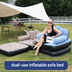 Inflatable <strong>Sofa</strong> <strong>Bed</strong> Portable PVC <strong>Air</strong> Mattress Foldable Lazy Couch <strong>Bed</strong>, Durable Thick <strong>Air</strong> <strong>Sofa</strong> for Home Dorm Camping - Product Image 4