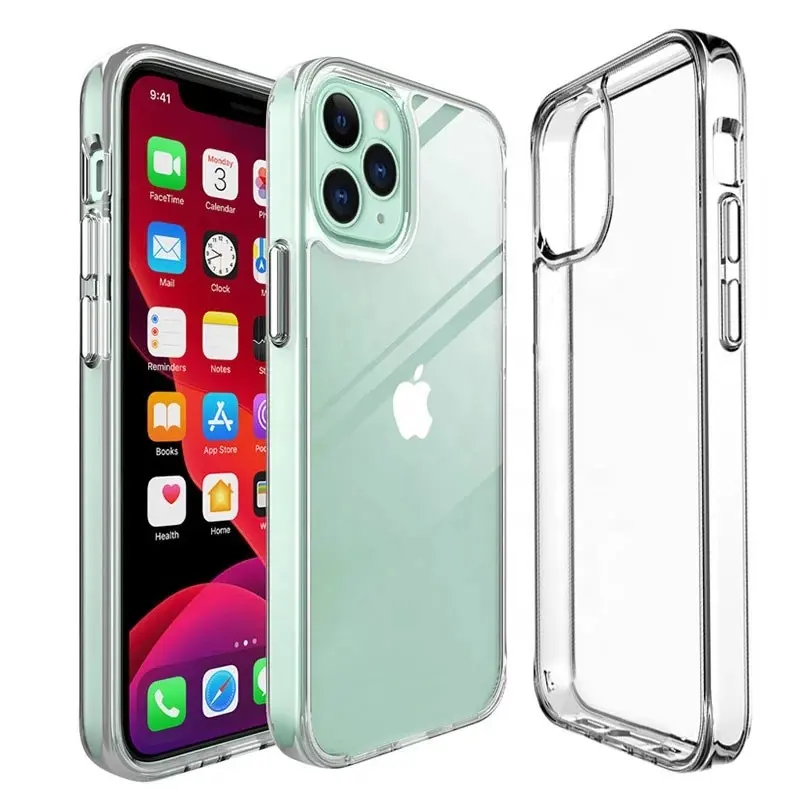 2021 Ultra Thin Slim Mobile Phone Transparent clear TPU Soft Back Cover Case For iPhone 11 12 Pro XS Max X 8 7 6s Plus 5 SE XR