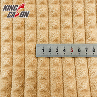 Kingcason – Tissu en flanelle doux et épais, personnalisable, à rayures sur les deux côtés, pour couvertures, vêtements et textiles de maison