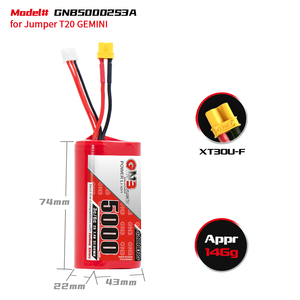 GNB GAONENG Li-ion <b>Battery</b> 2S 5000MAH 7.4V 3C for Jumper T20 GEMINI TX RX Transmitter Receiver - Product Image 3