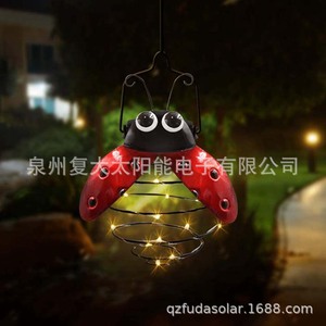 Solar Ladybug Hanging <b>Garden</b> Light LED <b>String</b> With Solar Panel For Outdoor Decoration - Product Image 3