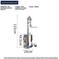Machine de brassage domestique intelligente enfichable en acier inoxydable pour la distillation de la liqueur de whisky et du brandy-Équipement de boissons et de vin de qualité supérieure