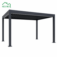 Pergola motorisée HESIWEI en aluminium 6063 T6, kit de toit à lamelles robustes pour terrasse extérieure, villa
