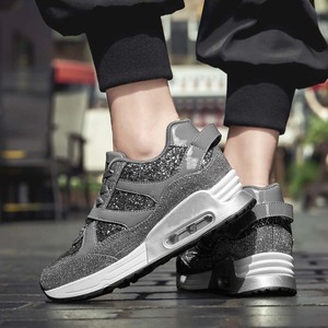 Meilleures ventes <span class=keywords><strong>de</strong></span> nouvelles chaussures <span class=keywords><strong>de</strong></span> sport décontractées à paillettes pour femmes avec semelles augmentant la hauteur-Tailles 35-40 - Product Image 4