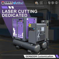 Compresseur HT personnalisé 10 kW 15 kW 22 kW tout-en-un avec grand réservoir pour découpe laser