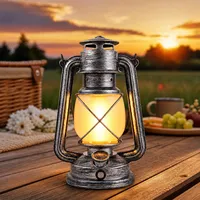 Lampe de bureau décorative créative à LED rechargeable en ABS, lanterne au design moderne et simple, à intensité tactile réglable, 5V, pour camping en extérieur