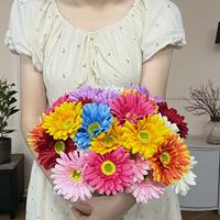 Pabrik Grosir Bunga Plastik Buatan Tunggal Set Bunga Laris Krisan Tunggal Gerbera Daisies Pernikahan Rumah