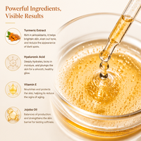 Sérum ETRUN ALISA OEM au curcuma et à la vitamine C, acide hyaluronique pour l'élimination des boutons d'acné, correction des taches brunes, éclaircissement du visage et des yeux