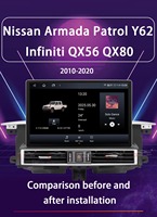 Lecteur multimédia Android pour voiture 13 pouces, WiFi, FM, écran partagé, Plug & Play, pour Nissan Patrol Y62 Armada Infiniti QX80