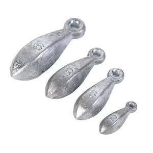Accesorios de 1/2/3/4/5/6/8/10/12/16 onzas, venta al por mayor, gota de plomo en forma de <span class=keywords><strong>bolos</strong></span>, peso de gota de pesca con anillo, gota de plomo para pesca en el mar - Product Image 1