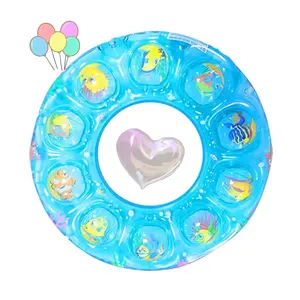 Swimming Ring Wholesale Customization New Color Crystal Swimming Float PVC Inflatable Swimming Ring