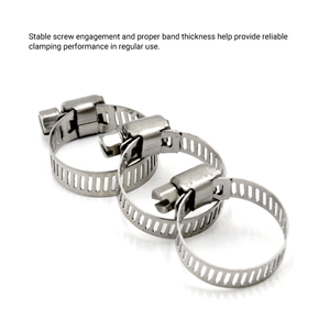 Fascette stringitubo <span class=keywords><strong>di</strong></span> tipo americano con ingranaggio a vite senza fine in acciaio inossidabile clip <span class=keywords><strong>di</strong></span> fissaggio per <span class=keywords><strong>tubi</strong></span> <span class=keywords><strong>di</strong></span> <span class=keywords><strong>scarico</strong></span> automobilistici per auto - Product Image 3