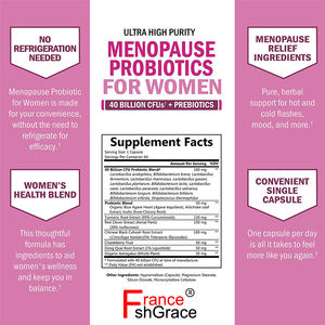 Los suplementos para la menopausia ayudan a aliviar los sofocos, sudores nocturnos, cambios de humor para mujeres, cápsulas para la menopausia - Product Image 5