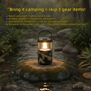 Nouvelle enceinte de camping mini étanche 20W DQ36 avec batterie rechargeable USB TF et LED RGB pour utilisation en extérieur/intérieur - Product Image 1