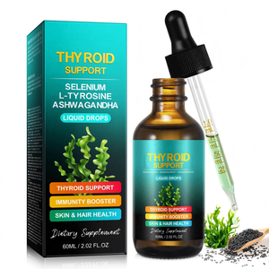 Nouvelles gouttes liquides minérales pour la thyroïde végétaliennes avec Ashwagandha pour le soutien immunitaire et la santé antioxydante, complément alimentaire pour adultes - Product Image 1
