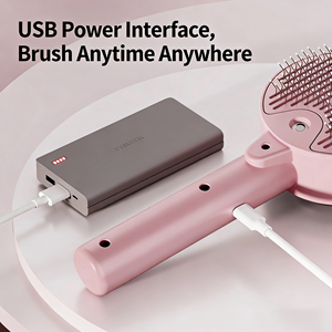 فرشاة تنظيف الحيوانات الأليفة بالبخار والرش الكهربائي، مشط تدليك يعمل بالشحن لتنظيف الشعر للقطط والكلاب، فعّال للقطط - Product Image 4