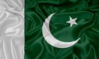 Drapeau national pakistanais en polyester imprimé numériquement 90x150cm, écologique, style flottant